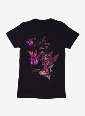 Fairies By Trick Purple Flower Fairy Womens T-Shirt