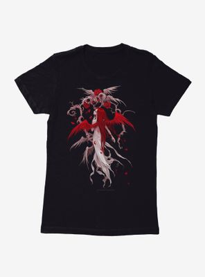 Fairies By Trick Red Rose Fairy Womens T-Shirt