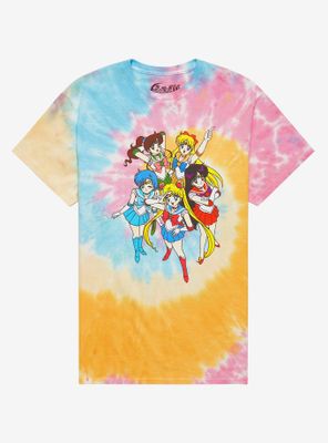 Pretty Guardian Sailor Moon Guardians Group Portrait Tie-Dye T-Shirt - BoxLunch Exclusive