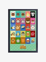 Nintendo Animal Crossing New Horizons Character Icons Framed Wood Wall Art