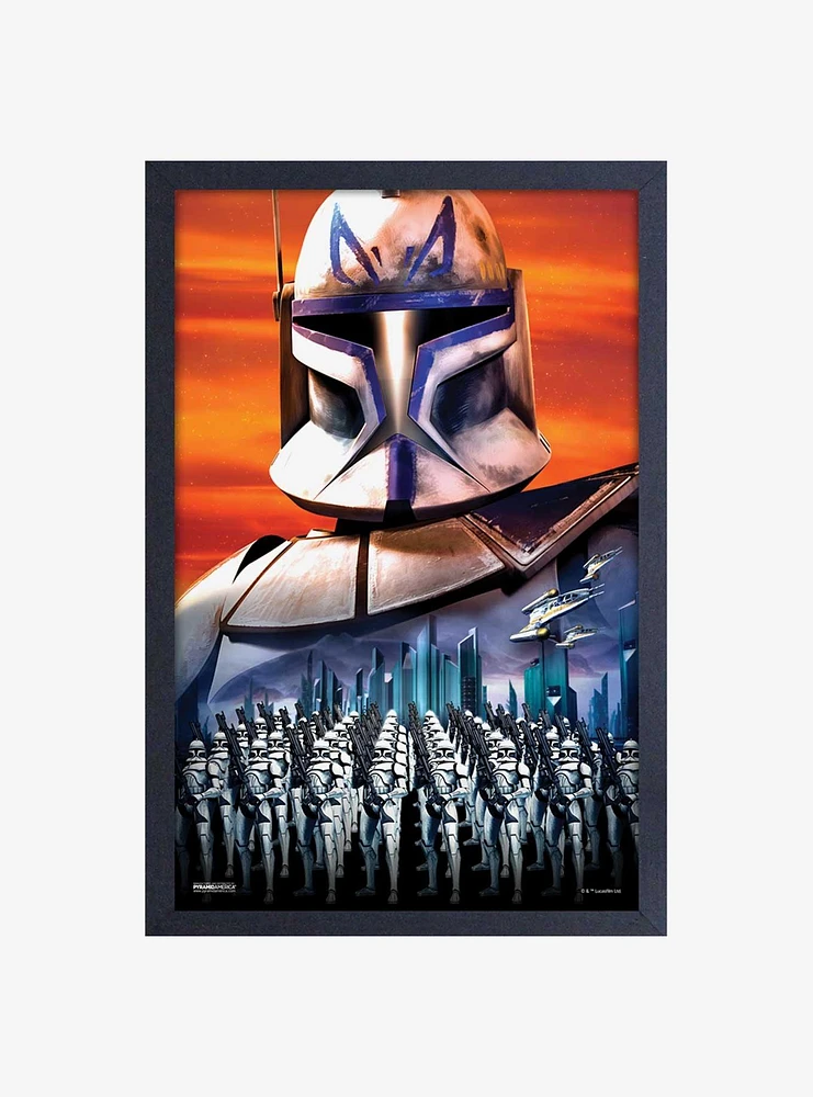 Star Wars The Clone Wars Army of Clones Framed Wood Wall Art