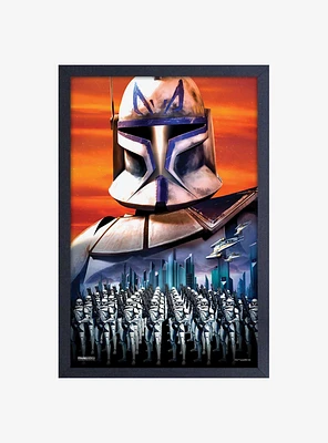 Star Wars The Clone Wars Army of Clones Framed Wood Wall Art