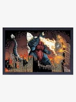 Godzilla Big Ben Framed Wood Wall Art