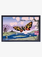 Godzilla Mothra Blossoms Framed Wood Wall Art