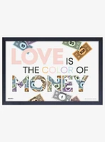 Monopoly Love is the Color of Money Framed Wood Wall Art