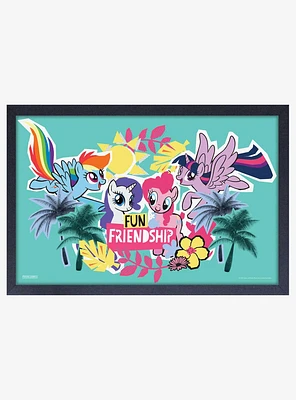 My Little Pony Fun and Friendship Framed Wood Wall Art
