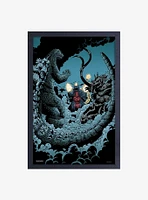 Godzilla Spacezilla Framed Wood Wall Art