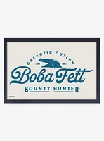 Star Wars Book of Boba Fett Bounty Hunter Framed Wood Wall Art