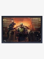 Star Wars Book of Boba Fett Seated Framed Wood Wall Art