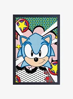 Sonic the Hedgehog Halftone Framed Wood Wall Art