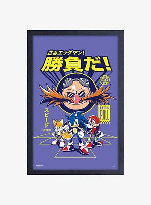 Sonic the Hedgehog Let's Roll Framed Wood Wall Art