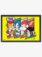 Sonic the Hedgehog Lineup Framed Wood Wall Art