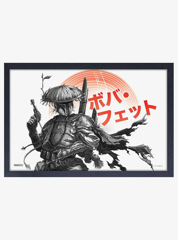 Star Wars Visions Boba Framed Wood Wall Art