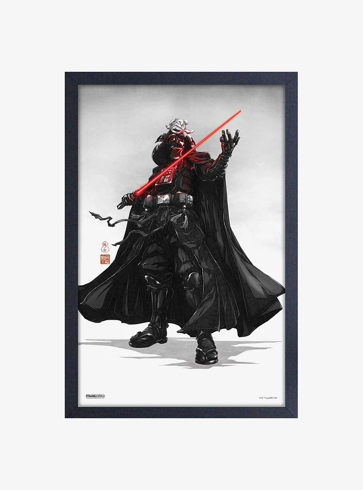 Star Wars Visions Vader Framed Wood Wall Art