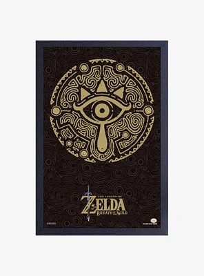 Nintendo Legend of Zelda Breath of the Wild Sheikah Eye Framed Wood Wall Art