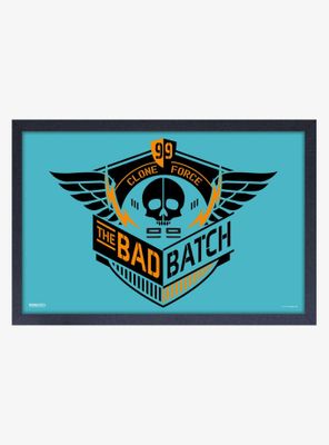 Star Wars The Bad Batch Emblem Framed Wood Wall Art