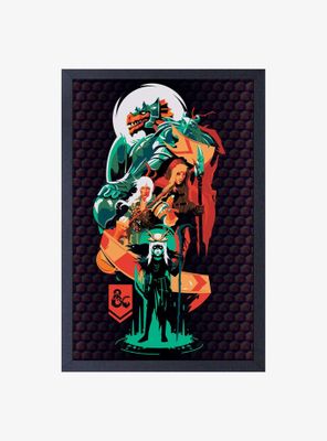 Dungeons and Dragons Against The Odds Framed Wood Wall Art