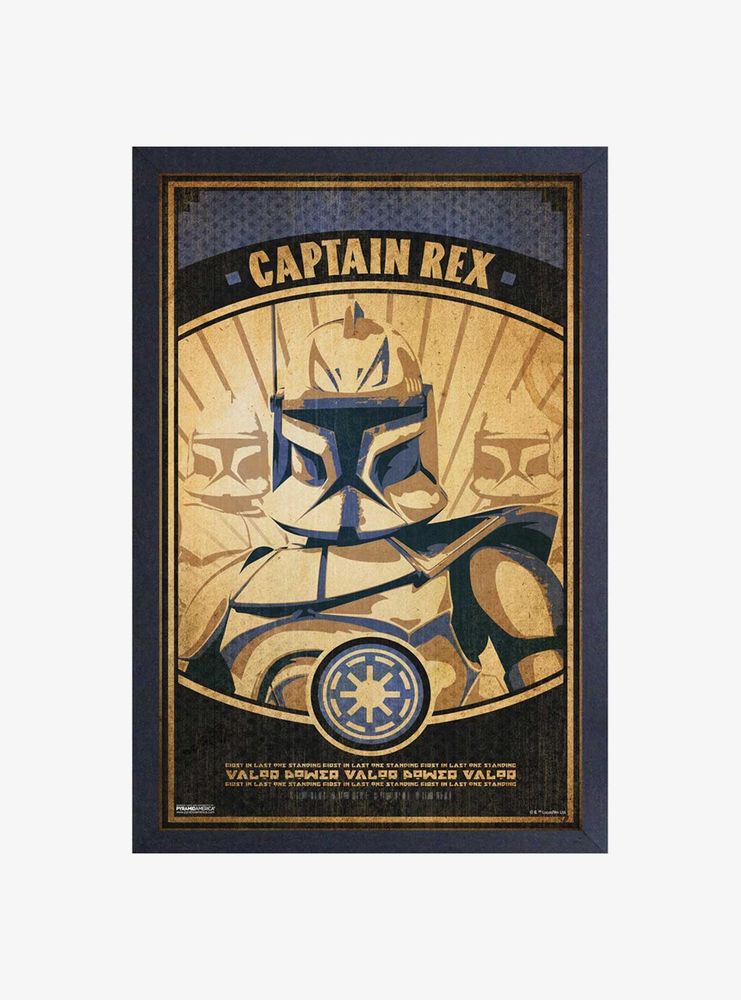 Star Wars The Clone Wars Captain Rex Framed Wood Wall Art