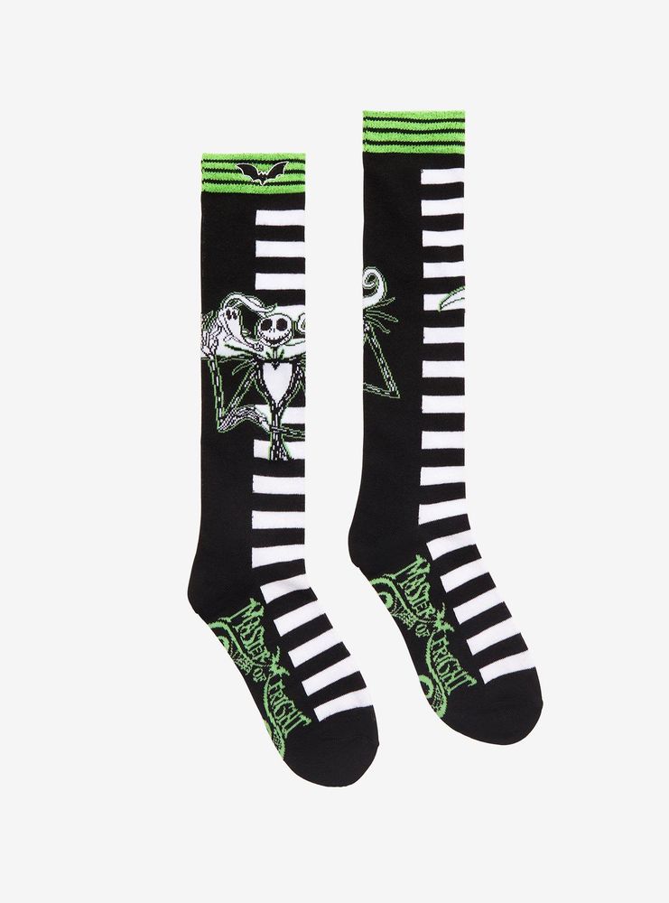 The Nightmare Before Christmas Jack Stripe Knee-High Socks