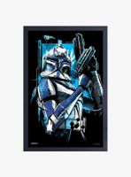 Star Wars The Clone Wars Clone Rex Framed Wood Wall Art