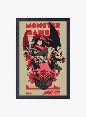 Dungeons and Dragons Monster Manual Framed Wood Wall Art