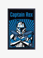 Star Wars The Clone Wars Rex Propaganda Framed Wood Wall Art