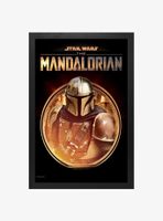 Star Wars The Mandalorian Circle Framed Wood Wall Art