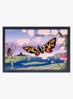 Godzilla Mothra Blossoms Framed Wood Wall Art