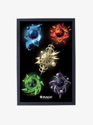 Magic The Gathering Manas Framed Wood Wall Art