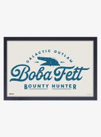 Star Wars Book of Boba Fett Bounty Hunter Framed Wood Wall Art