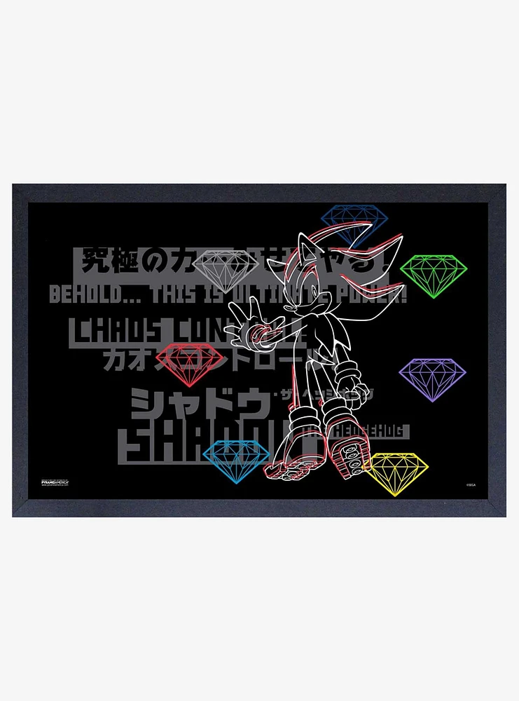 Sonic the Hedgehog Chaos Control Framed Wood Wall Art