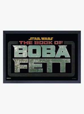 Star Wars Book of Boba Fett Logo Metal Framed Wood Wall Art
