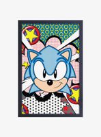 Sonic the Hedgehog Halftone Framed Wood Wall Art