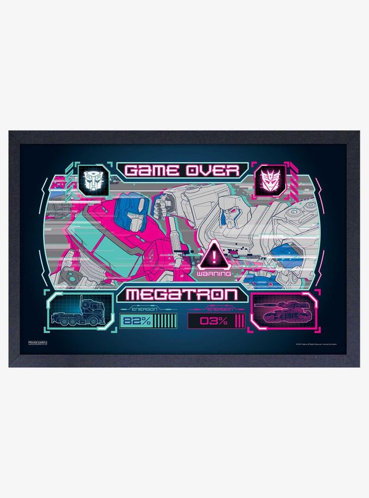 Transformers Game Over Framed Wood Wall Art