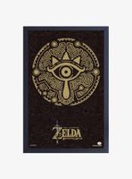 Nintendo Legend of Zelda Breath of the Wild Sheikah Eye Framed Wood Wall Art