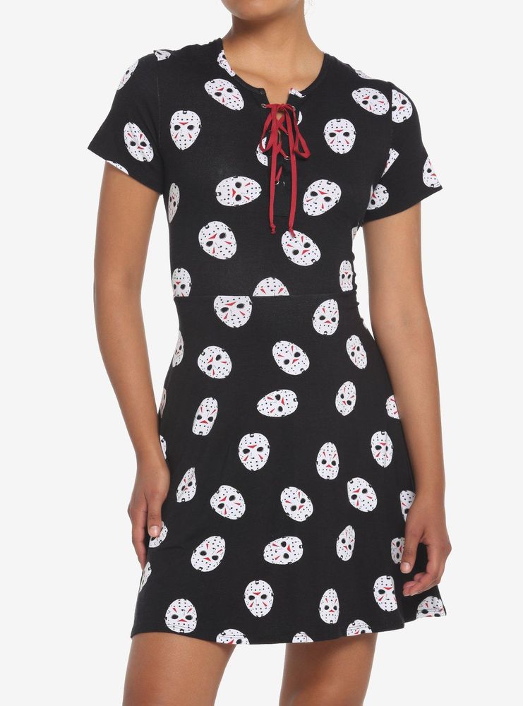 Friday The 13th Jason Mask Skater Dress