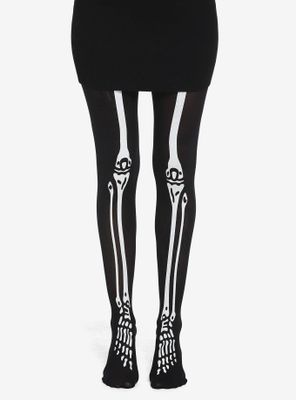 Glow-In-The-Dark Skeleton Tights
