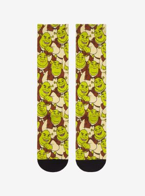 Shrek Face Collage Crew Socks