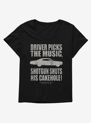 Supernatural Driver Picks The Music Womens Plus T-Shirt