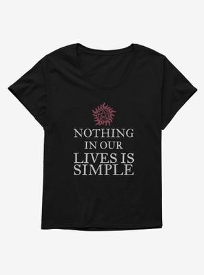 Supernatural Nothing Simple Womens Plus T-Shirt