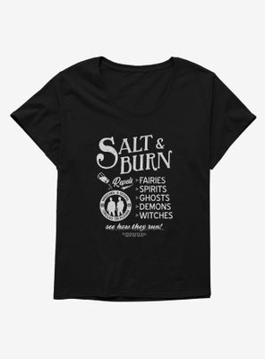 Supernatural Salt & Burn Womens Plus T-Shirt