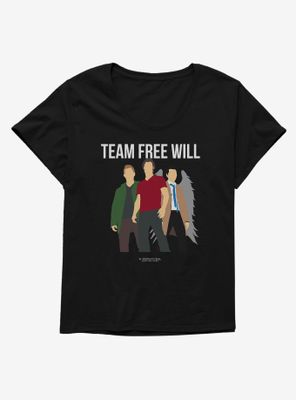 Supernatural Team Free Will Womens Plus T-Shirt