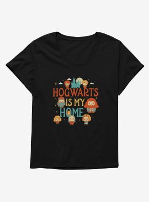 Harry Potter Hogwarts Is My Home Womens T-Shirt Plus