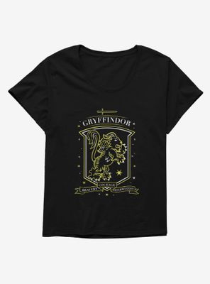 Harry Potter Sketched Gryffindor Crest Womens T-Shirt Plus