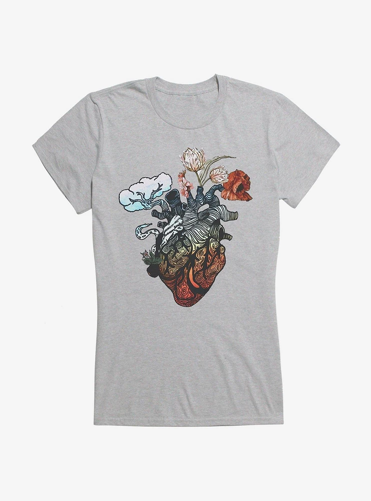 Cottagecore Joab Oquendo Blooming Heart Girls T-Shirt