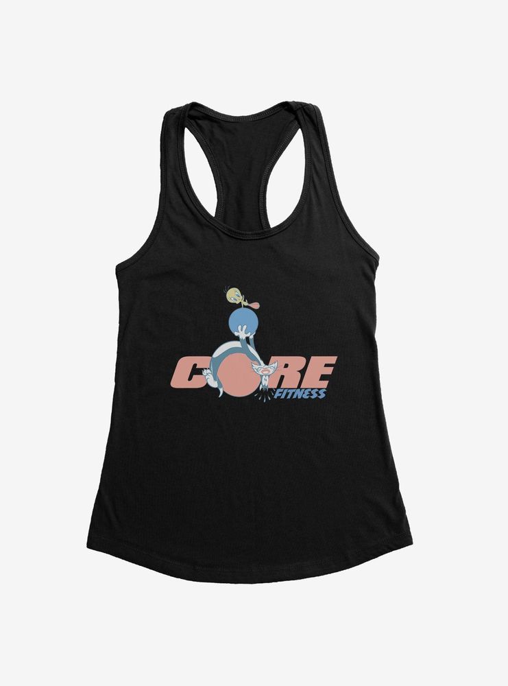 Looney Tunes Tweety And Sylvester Core Fitness Womens Tank Top