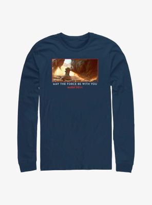 Star Wars Book Of Boba Fett The Child & Rancor May Force Be With You Long-Sleeve T-Shirt