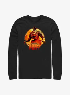Star Wars Book Of Boba Fett The Rancor Rider Long-Sleeve T-Shirt