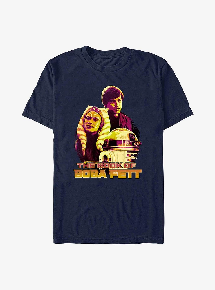 Star Wars Book Of Boba Fett Ahsoka Luke & R2 T-Shirt
