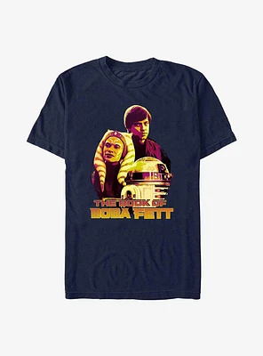 Star Wars Book Of Boba Fett Ahsoka Luke & R2 T-Shirt